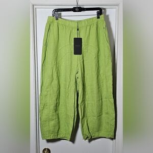 Grizas Olive Linen Trousers